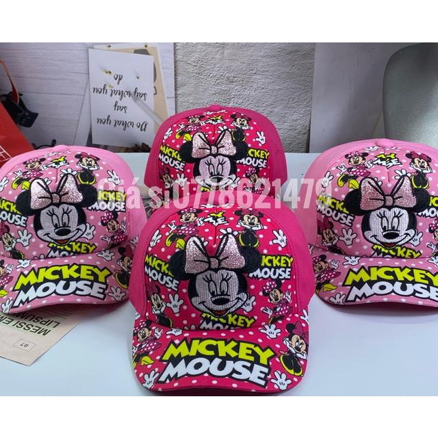 Mũ kết - Nón lưỡi trai cho bé gái 3 - 7 tuổi IN mickey 3D siêu cute (Cap-Nón(Most))