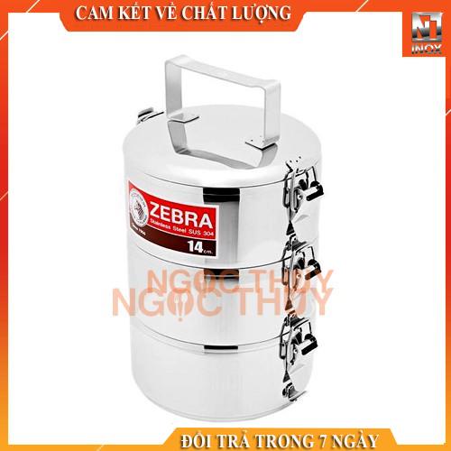 Camen Inox 304 zebra 14cm 3 ngăn khóa mới-150273|Chính hãng Thái Lan