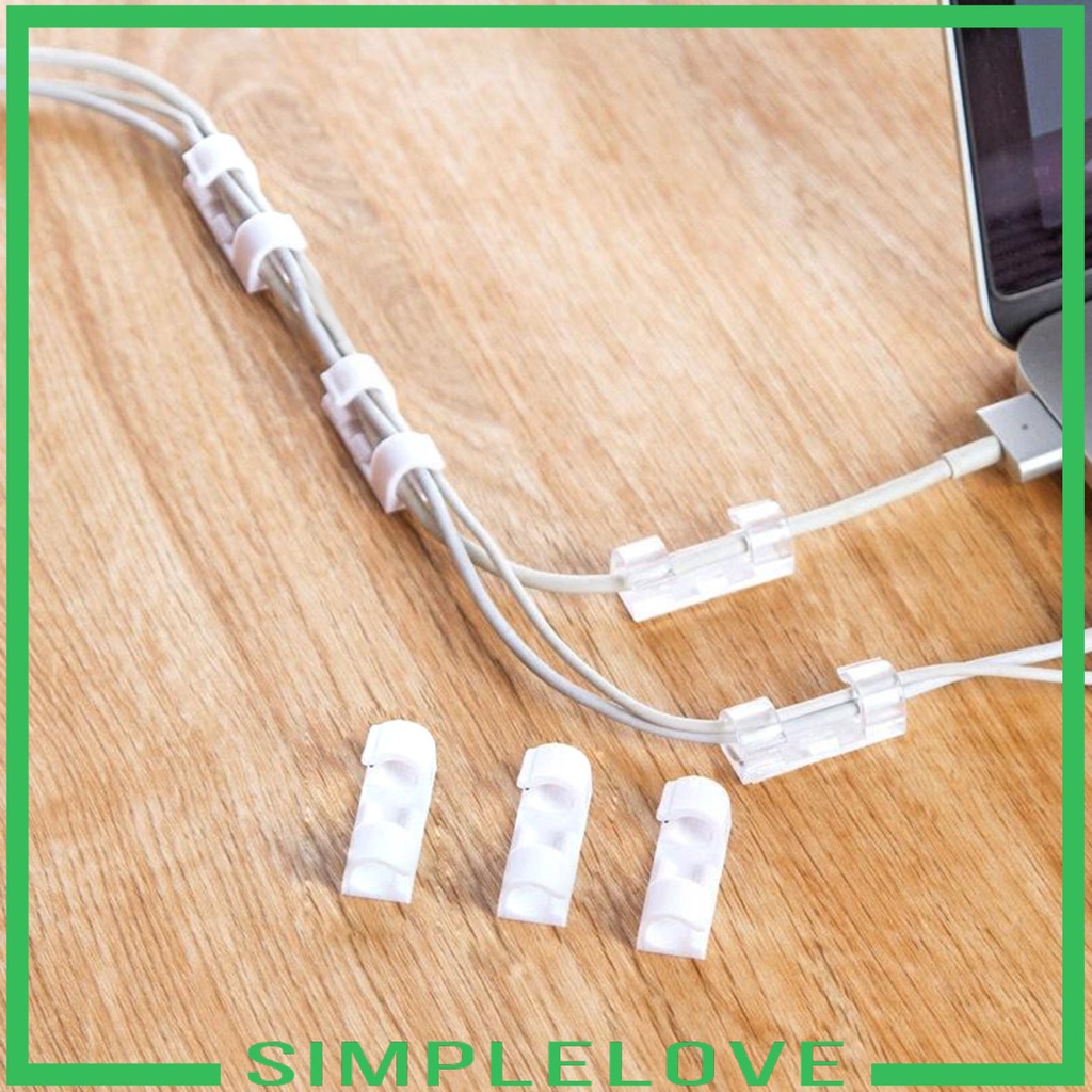 Set 20 KẹP NhựA Tự DíNh Giữ Dây CáP TiệN DụNg