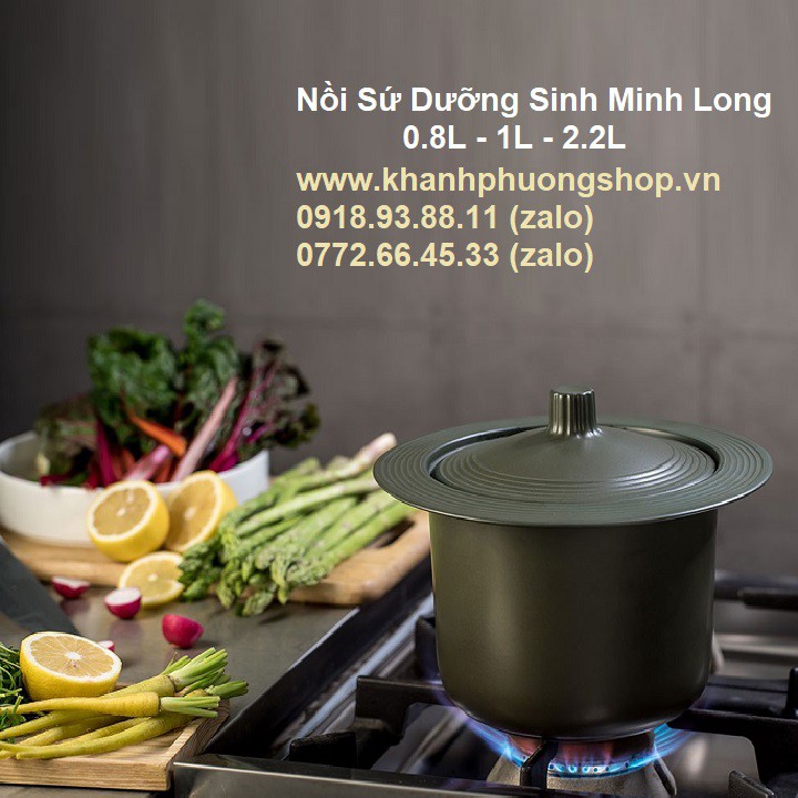 nồi sứ dưỡng sinh minh long 2.2L - nồi sứ dưỡng sinh minh long