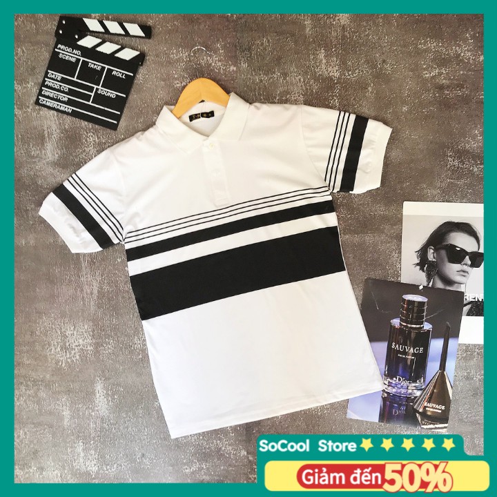 Áo thun nam tay ngắn đẹp cổ trụ cotton hàng hiệu cao cấp thời trang Hàn Quốc AN49 - Socool Store