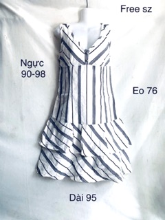 Đầm suông đuôi cá kẻ sọc