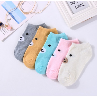 Tất nữ ngắn cổ hình gấu xinh