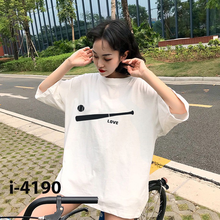 I4190 Áo phông nư Unisex họa tiết bóng chày