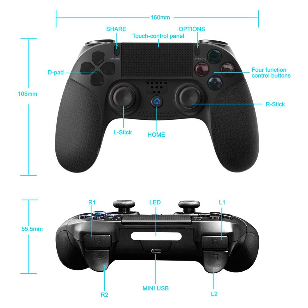 【Ready】 For PS4 Controller Bluetooth Vibration Gamepad For Playstation 4 Detroit Wireless Joystick For PS4 Games Console Dual Shock imercado