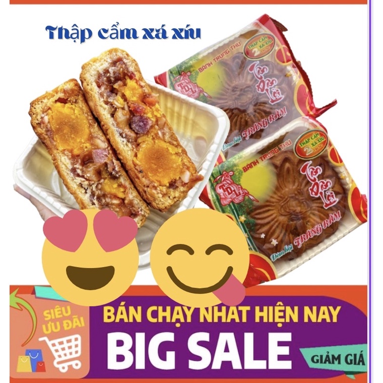 Bánh trung thu nhân thập cẩm xá xíu 2trứng Tân Dân Lợi 200g