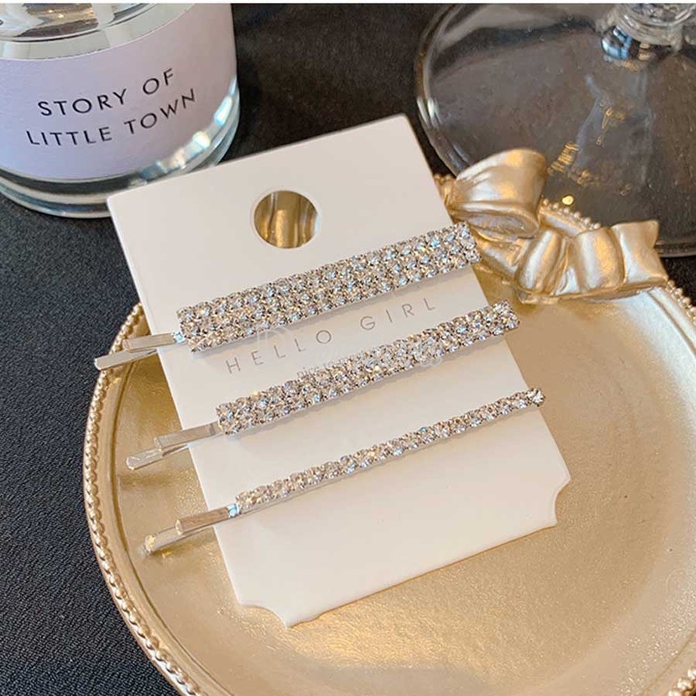 Cài Tóc Cô Dâu Đính Đá Lấp Lánh 3 Hàng