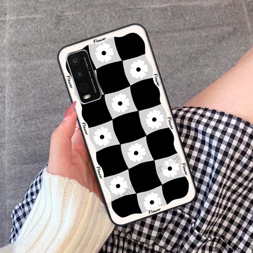 Ốp lưng Vivo Y20 ốp điện thoại LineBear, bé tóc xù, hoa siêu đẹp
