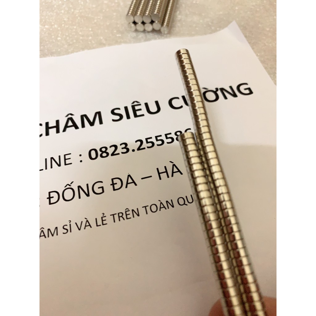 nam châm đất hiễm 5x2mm bộ 100 viên , nam châm siêu cường