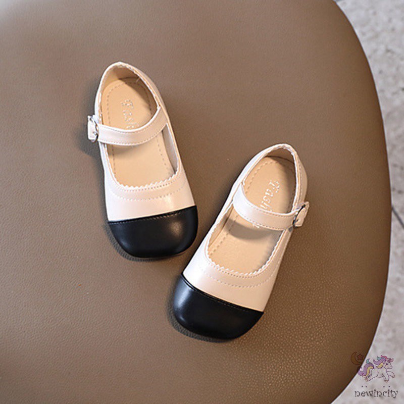 Giày Búp Bê Da Phong Cách Retro Hàn Quốc Cho Bé Gái