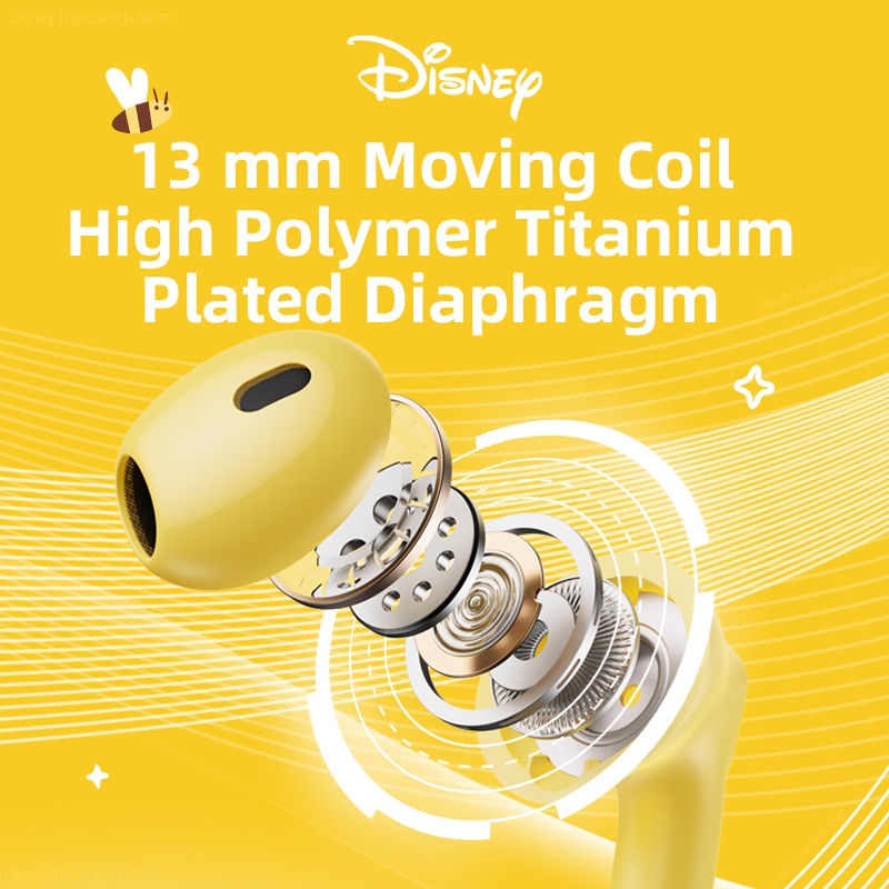 Tai nghe Disney YP03 bluetooth 5.0 không dây chống ồn chống nước cảm ứng thông minh