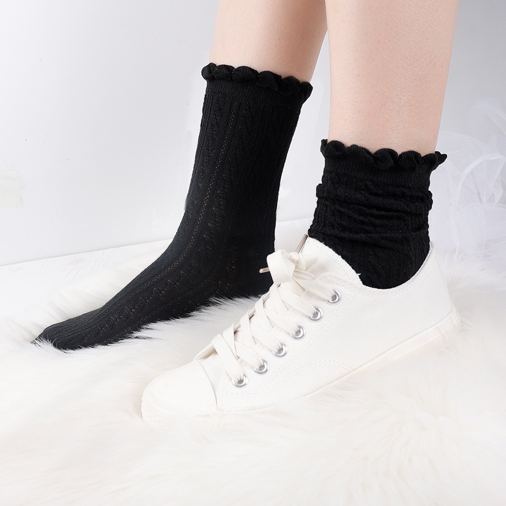 [Mới] Vớ Ống Lửng Mỏng Họa Tiết Kẻ Sọc Thời Trang Thoáng Khí Thoải Mái Phong Cách Hàn Quốc Cho Nữ