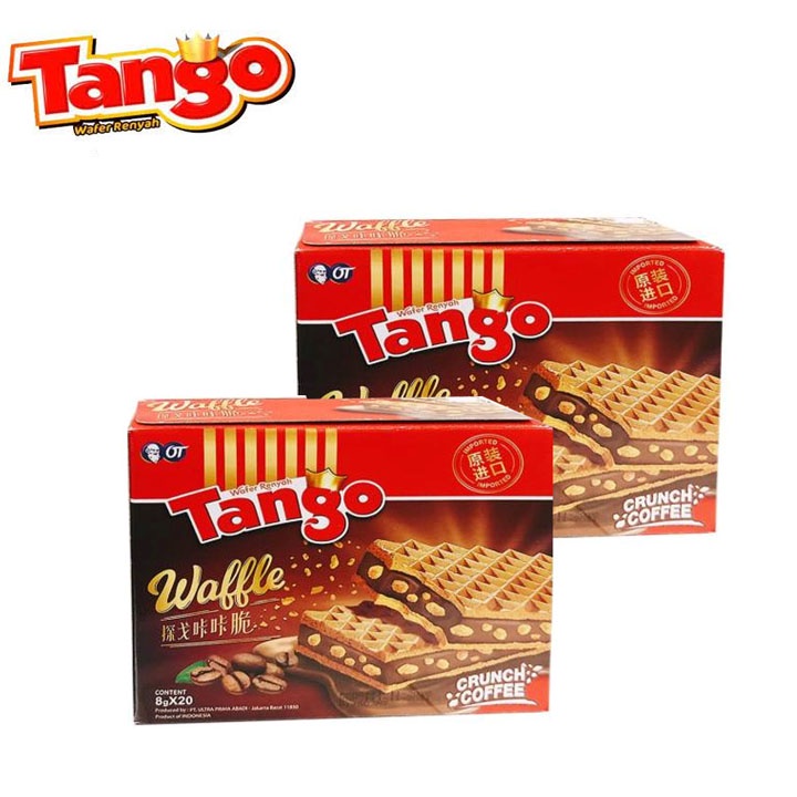 Bánh Xốp Tango Waffle 160gr (20pcs x 8gr) - Bánh Xốp Socola Thương Hiệu OT