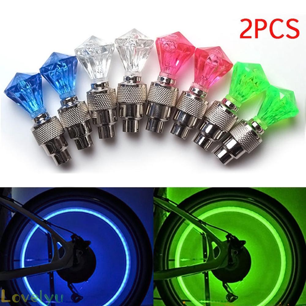 ◀READY▶2pcs Motorcycle Flash Light Lamp Bicycle Tire Wheel Valve Protect Air tap# Good Quality