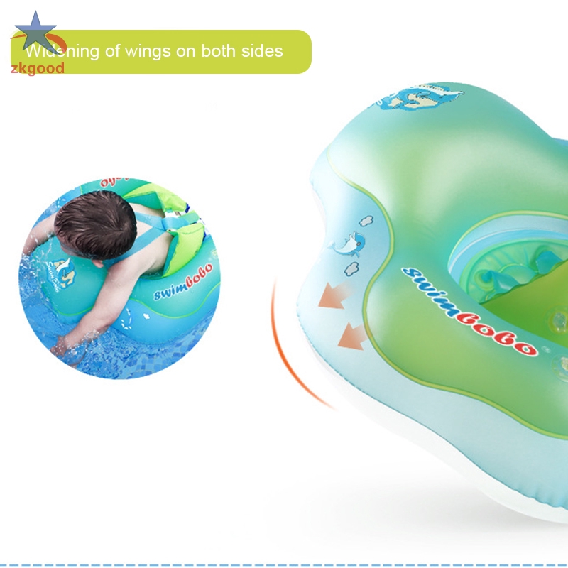 Baby Pool Float Inflatable Swimming Trainer Cute Swimming Ring for Kids Toddlers Aged 3-48 Months