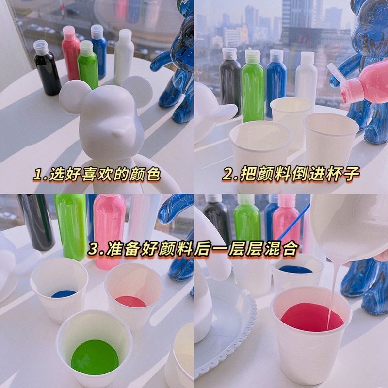 Bearbrick - Gấu bôi sơn Handmade cao cấp Bearbrick size 23cm cao cấp cho mọi lứa tuổi decorchina-gấu bôi sơn handmade