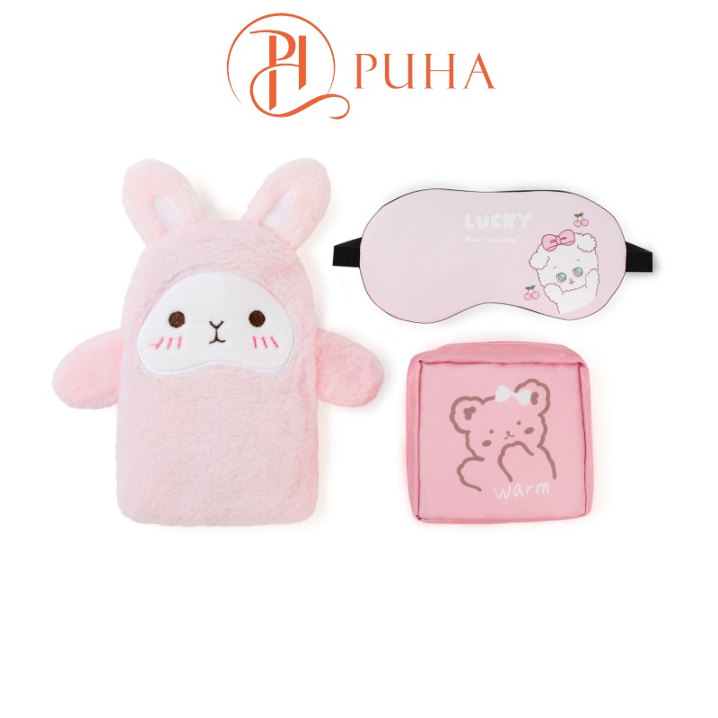 Túi chườm nóng đau bụng kinh Puha 350ml phiên bản giftbox chăm bạn gái quà tặng sinh nhật