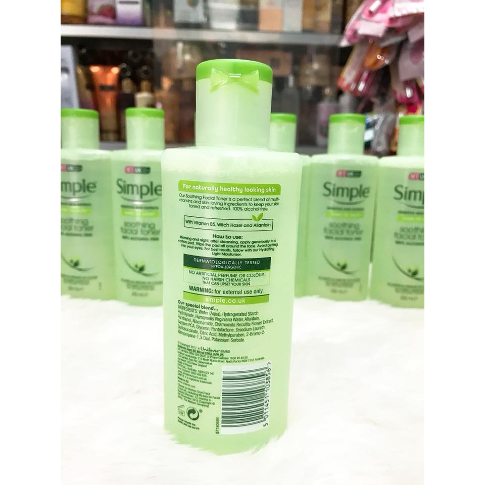 Nước Hoa Hồng Simple Soothing Facial Toner 200ml | BigBuy360 - bigbuy360.vn