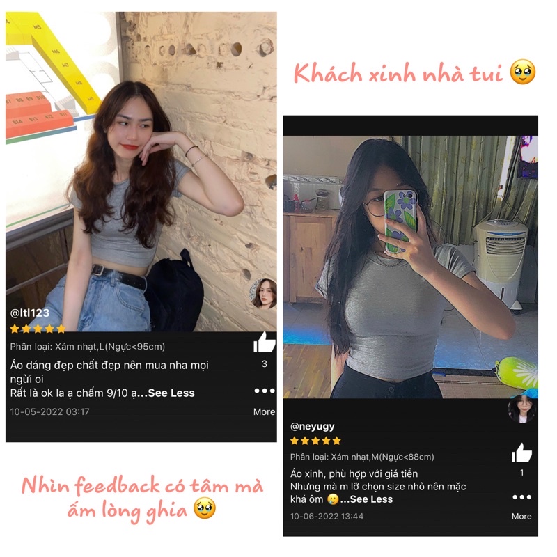 Áo basic croptop dáng dài cotton gân dầy mịn | 40-60kg |