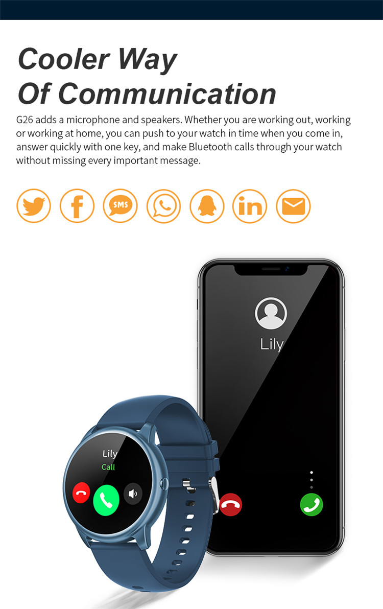 Đồng Hồ Thông Minh TODEX G26 Thể Thao Hỗ Trợ Gọi Qua Bluetooth/ Điều Khiển Camera/ Chống Thất Lạc Cho Android/IOS