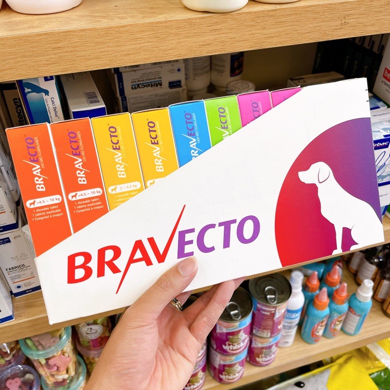 BRAVECTOR loại bỏ ve rận, viêm da, ghẻ DEMODEX cho chó