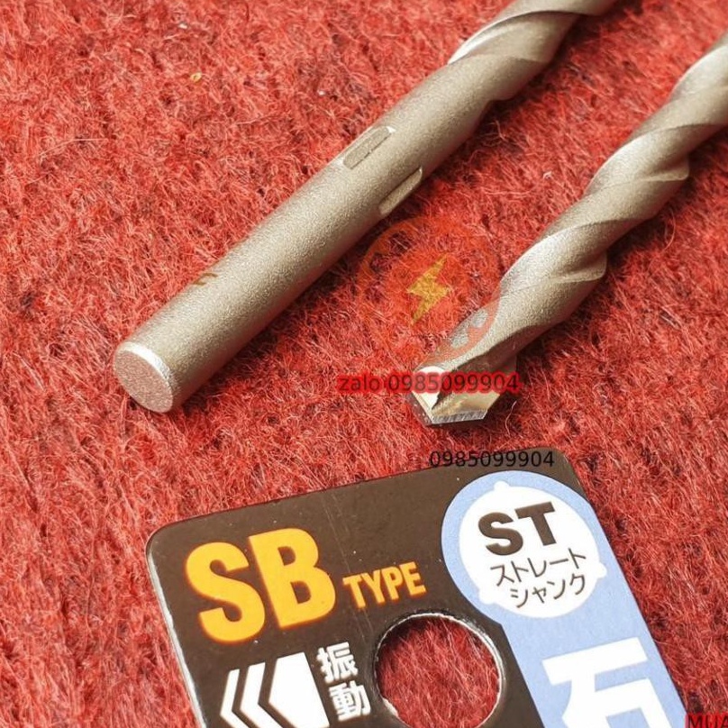 Mũi khoan khoan đá, bê tông, tường gạch Unika chân tròn mã SB chế độ máy khoan có búa đầu kẹp 3 4 5 6 7 8 mm