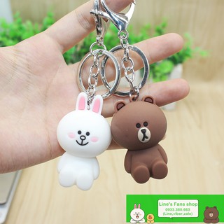 Móc khóa gấu Brown-thỏ Cony nhựa PVC
