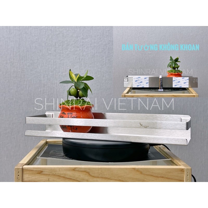 ( Dán Tường ) Kệ Đựng Gia Vị Nhà Bếp , Kệ Đựng Dầu Gội Sữa Tắm Nhà Tắm Gắn Tường INOX304 Cao Cấp (Siêu Dày 1.8mm) | BigBuy360 - bigbuy360.vn