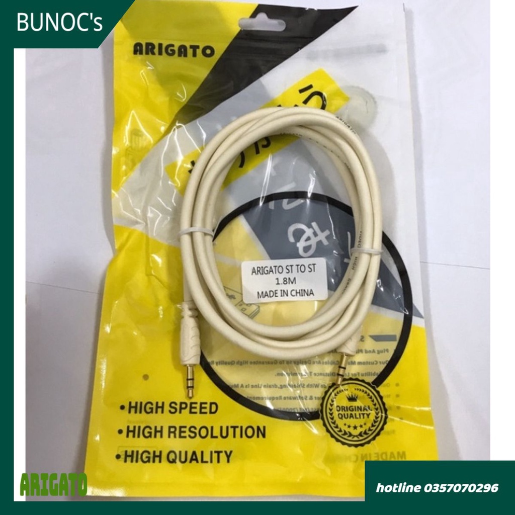 Dây loa xịn dây trắng xanh 1 ra 1 1,5M 1,8M 3M 5M 10M đầu mạ đồng Arigato giao màu ngẫu nhiên bảo hành 3 tháng BUNOC's