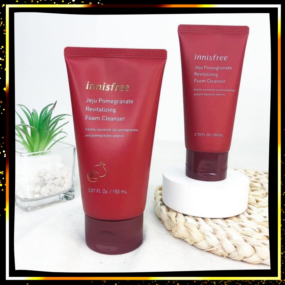 Sữa Rửa Mặt Lựu Đỏ Ngừa Lão Hóa Innisfree Jeju Pomegranate Revitalizing Foam Cleanser 80ml - BOBSHOP