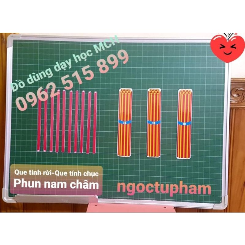 💥Que tính rời + Que tính chục In đề can dán mếch 3ly