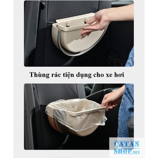 Thùng rác TRÒN tiện lợi gấp gọn treo kẹp tủ bếp nhựa dẻo siêu bền cho căn nhà bạn (màu ngẫu nhiên) GD352-ThungracGG-Tron