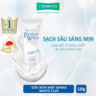 Sữa Rửa Mặt Tạo Bọt Chiết Xuất Đất Sét Trắng Senka Perfect White Clay 120g