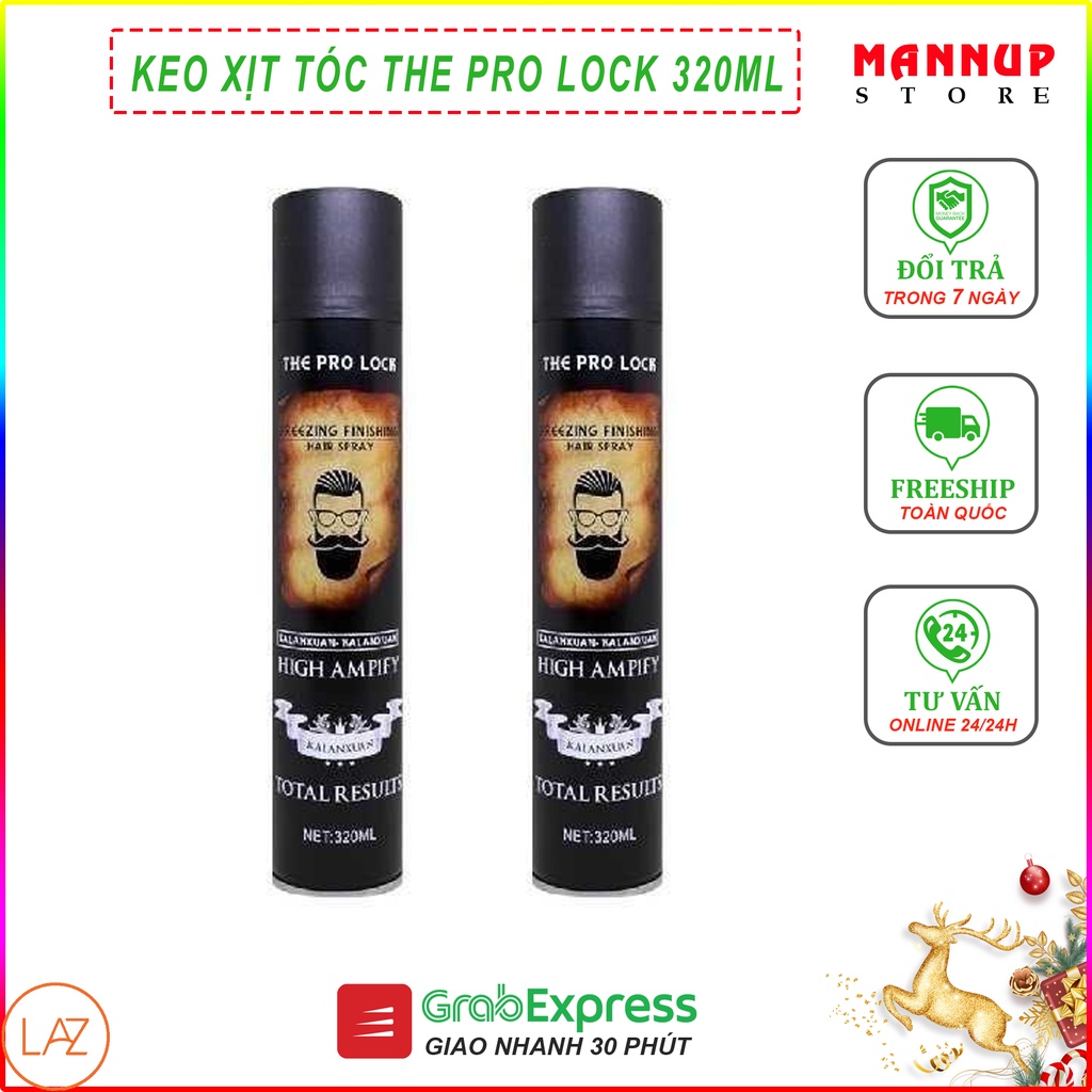 [Chính Hãng] Keo Xịt Tóc Tạo Nếp Siêu Tốc The Pro Lock 320ml