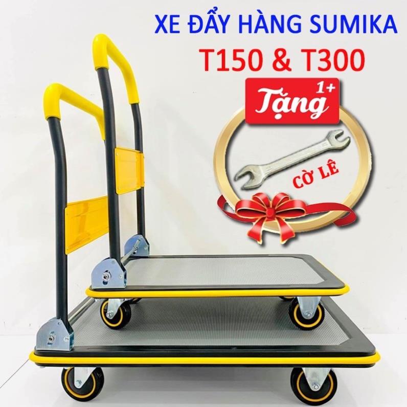 Hàng sẵn Xe đẩy hàng gấp gọn đa năng SUMIKA chính hãng T150 - SUMIKA T300, Khung thép sơn tĩnh điện,Tải trọng 300kg