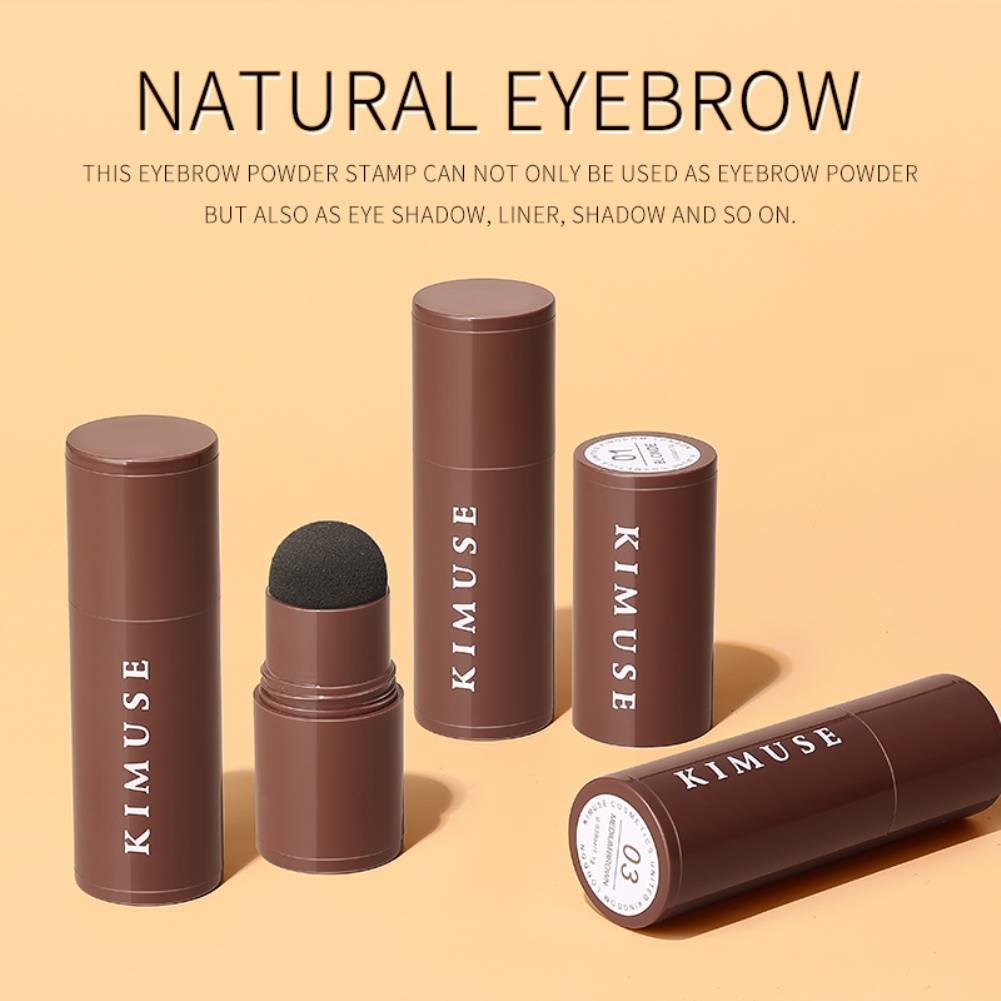 Phấn Trang Điểm Lông Mày KIMUSE Chống Mồ Hôi Tự Nhiên Kèm Cọ Và Thẻ Kẻ Lông Mày