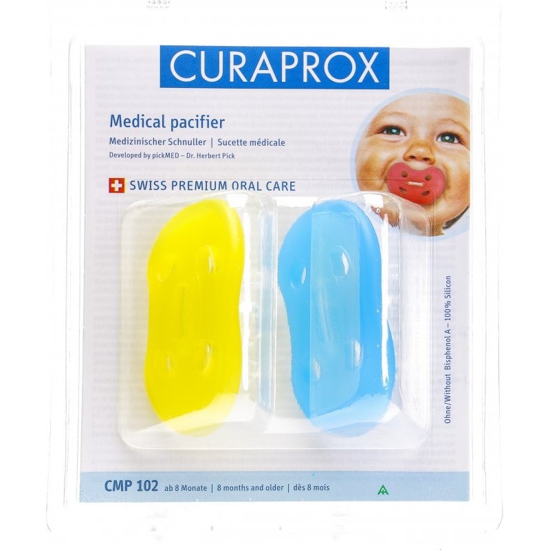Bộ 2 ti ngậm chống hô răng cho bé trên 8 tháng tuổi Curaprox CMP 102