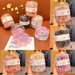 Hộp 800 chun buộc tóc, nịt buộc tóc, dây cột tóc nhiều màu dành cho bé gái