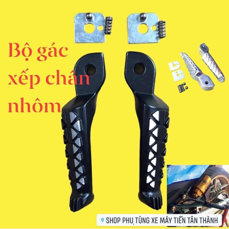 Bộ TAKEGAWA gác chân XẾP nhôm yamaha &amp; honda ._Dochoixemaynhapkhau