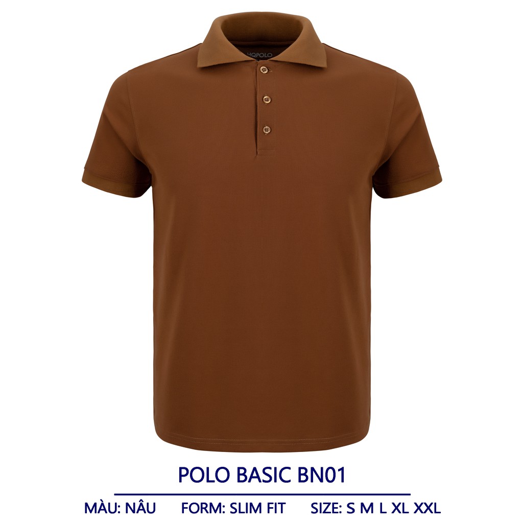 Áo thun POLO nam cổ bẻ BASIC vải cá sấu CVC trẻ trung 8 màu - HQPOLO