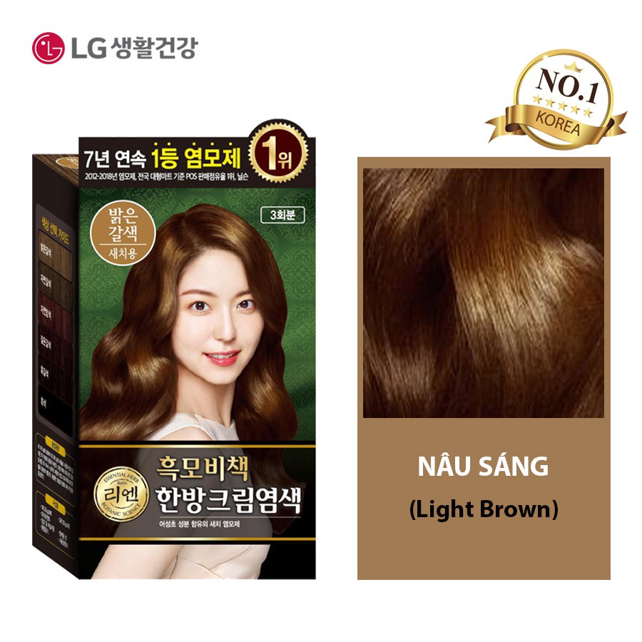 Kem nhuộm tóc phủ bạc thảo mộc Reen Heaukmobicheak Oriental Hair Dye Cream 128gr