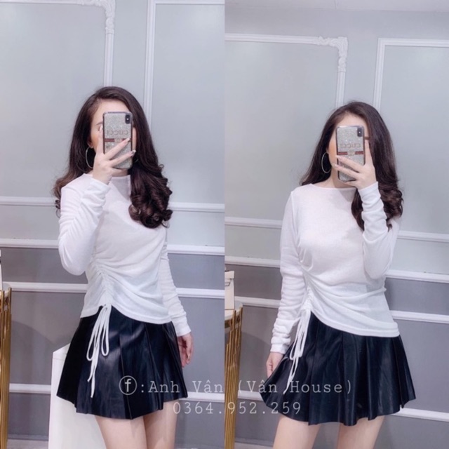 Nhập WAPCK10 giảm 25k đơn từ 150k - Áo dài tay dây rút (chất thun gân)