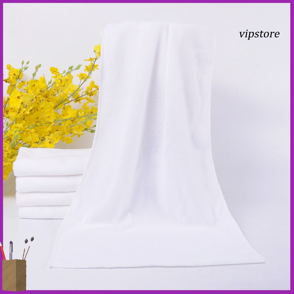 【VIP】 1 Pc White Soft Face Wash Towel， Home Hotel Bath Towel Washcloth Travel Hand Towel 30x70cm