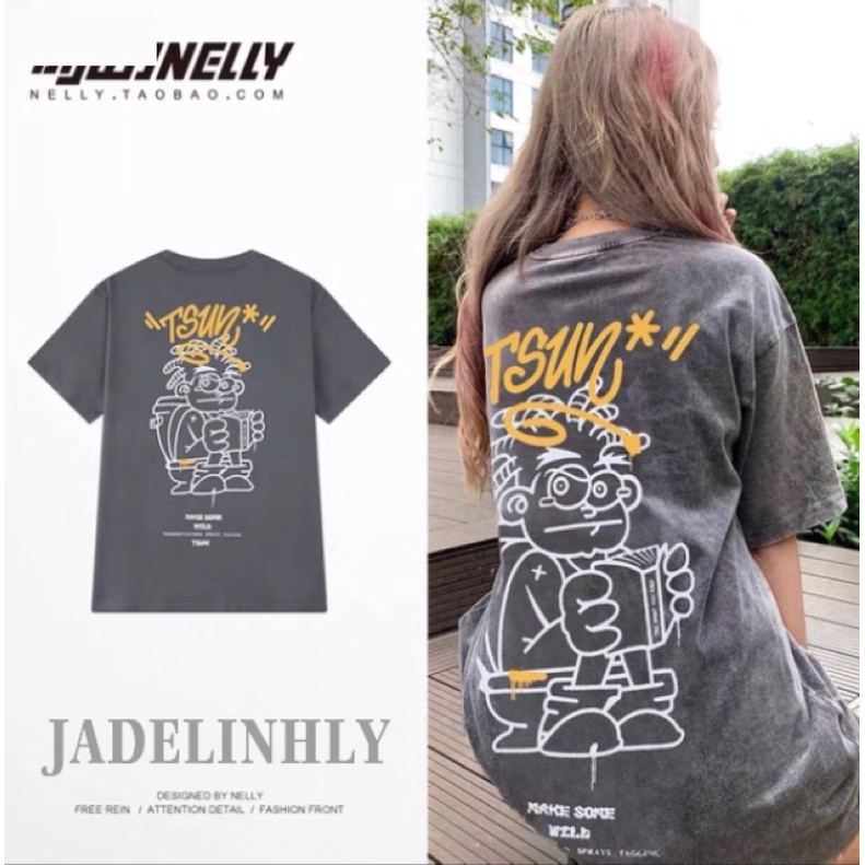 Áo phông nelly heybig sale (có sẵn)19 ts xám