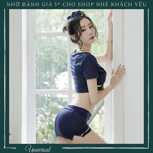Đồ Cosplay Nữ Tiếp Viên Hàng Không Sexy - Set Váy Ngủ Nữ Tiếp Viên Hàng Không Gợi Cảm UNIVERSALXXX - DCP34 | BigBuy360 - bigbuy360.vn