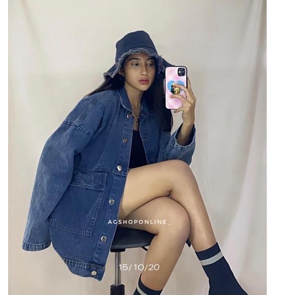Áo Khoác denim oversized Cổ Điển Rộng Thùng Thình 03