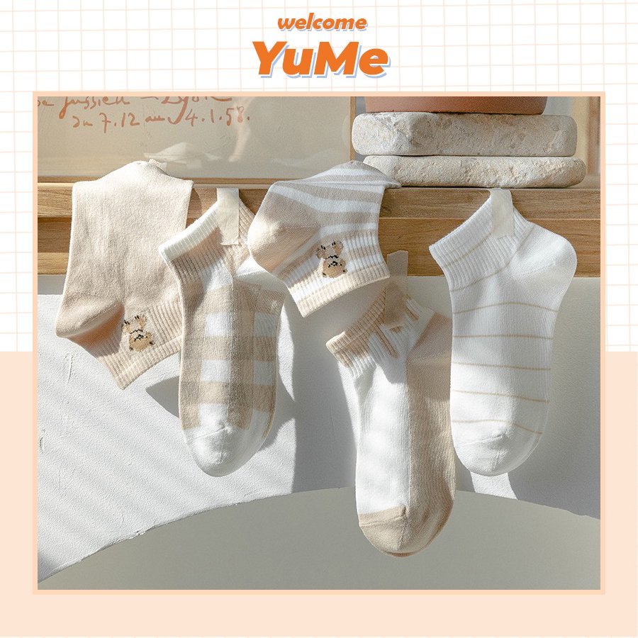 Tất nữ vớ nữ cổ ngắn họa tiết cute dễ thương phong cách Hàn Quốc