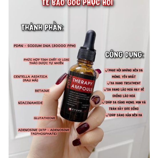 HÀNG NHẬP KHẨU - Serum KyungLab PDRN THERAPY AMPOULE tế bào gốc phục hồi chống lão hóa da Kyung Lab PDRN 30ml