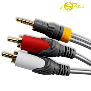 Dây tín hiệu đầu 3 ly ra 2 đầu bông sen jsj 322a dài 1.5m vỏ pvc, đầu nối mạ vàng, lõi đồng nguyên chất