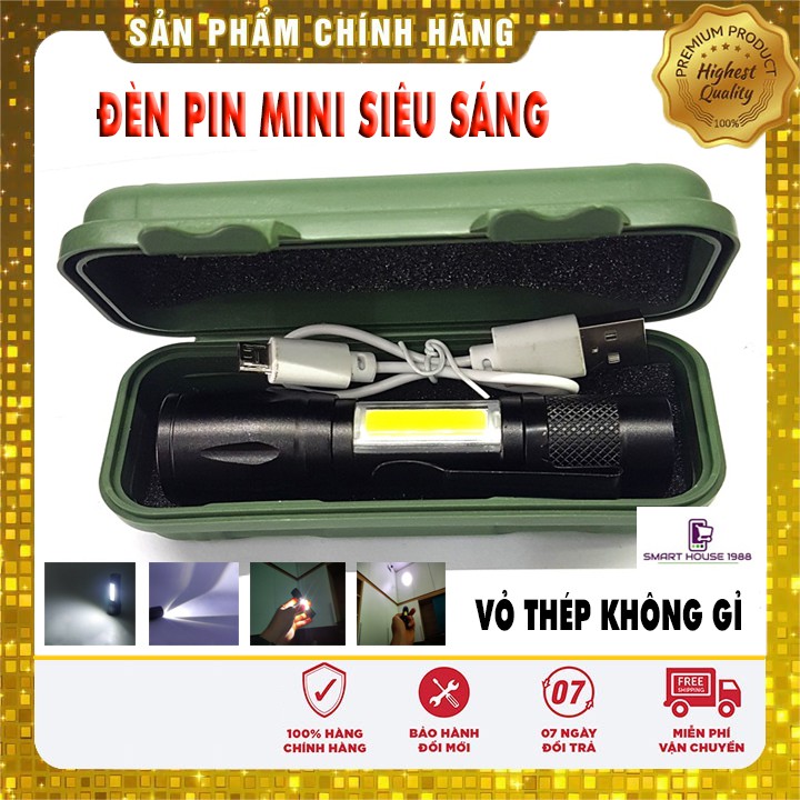 [❤️RẺ VÔ ĐỊCH❤️] ĐÈN PIN MINI CẦM TAY SIÊU SÁNG CAO CẤP CHỐNG NƯỚC